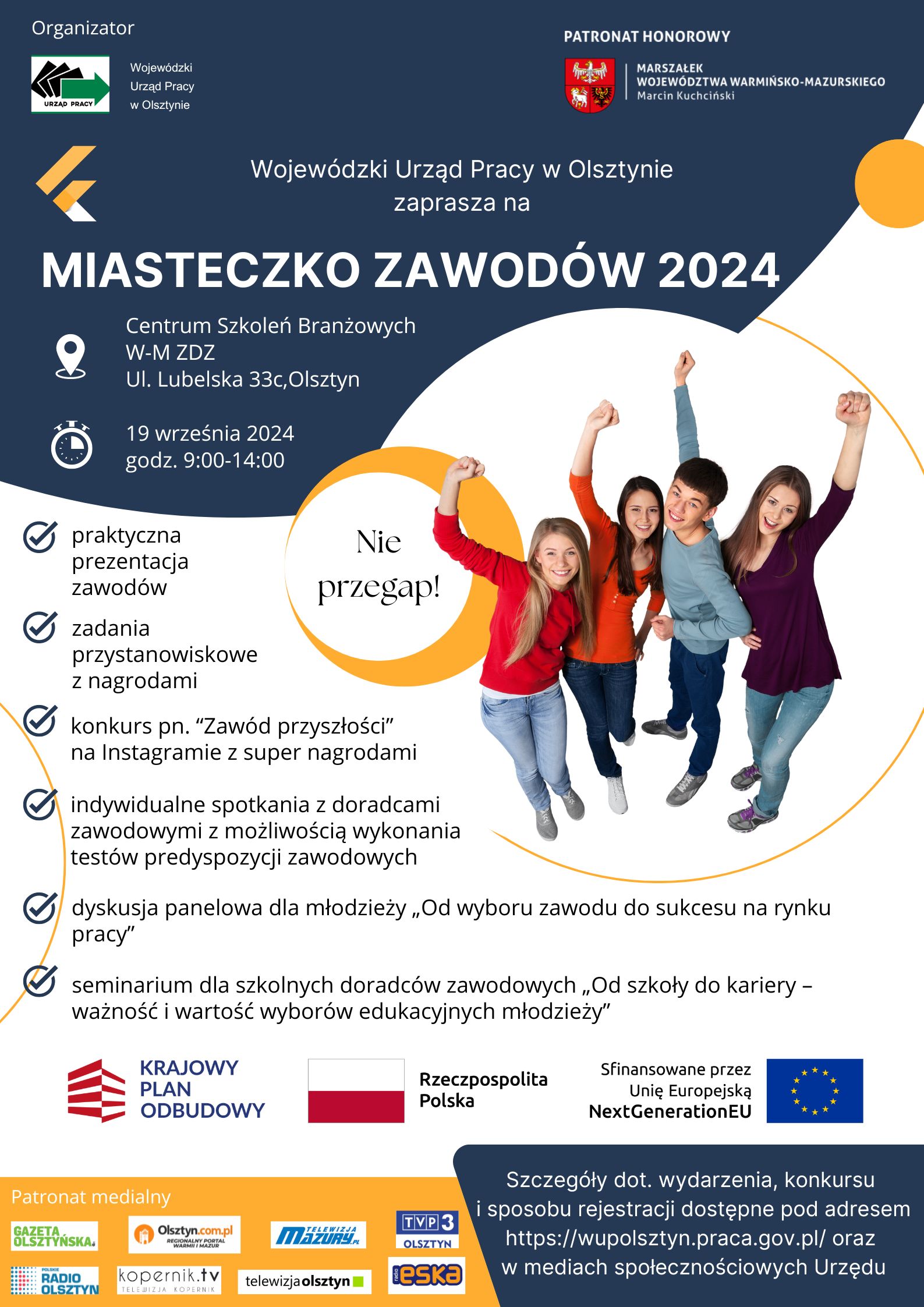 Plakat promujący miasteczko zawodów