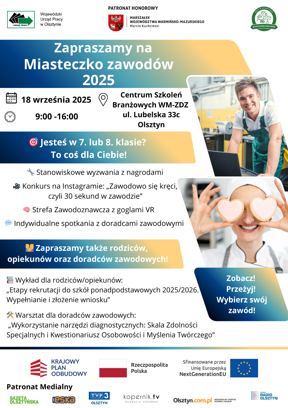 Plakat promujący miasteczko zawodów